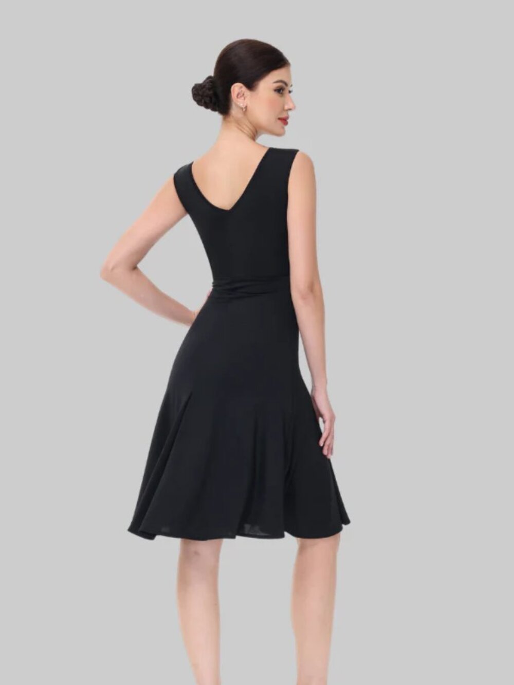 Dance and Sway Black Sleeveless stretch Dress XS S Salsa Ballroom Swing New